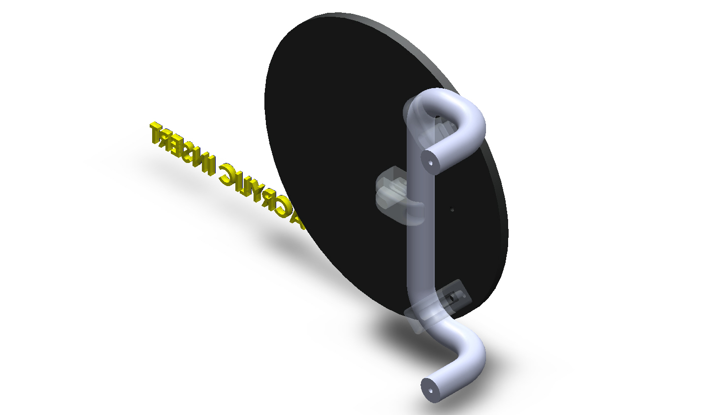 Round Aluminum Plate with Acrylic Insert for Storefront Doors