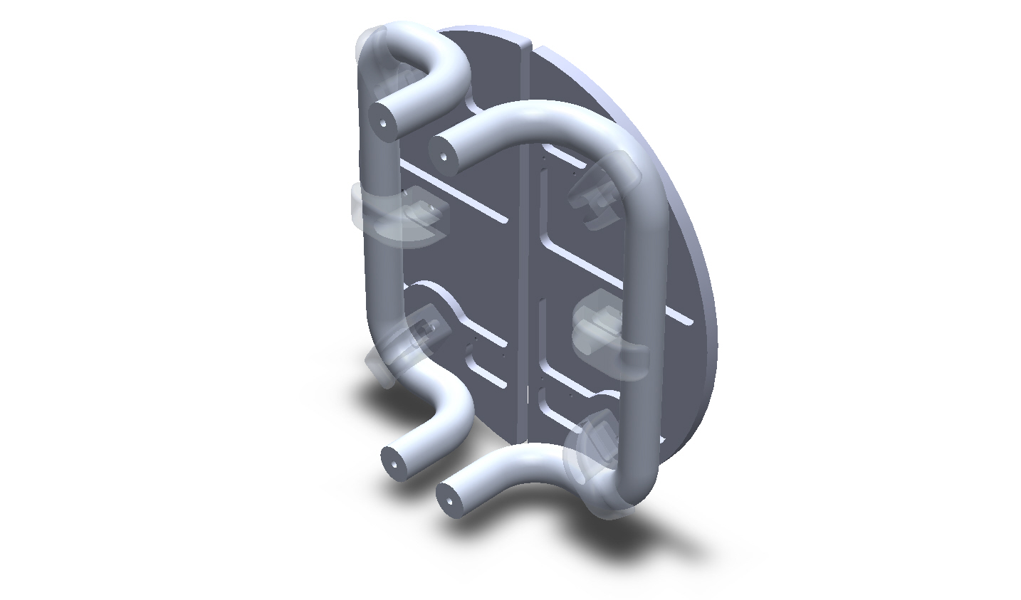 Round Aluminum Split Plate Door Handles for Small Businesses.