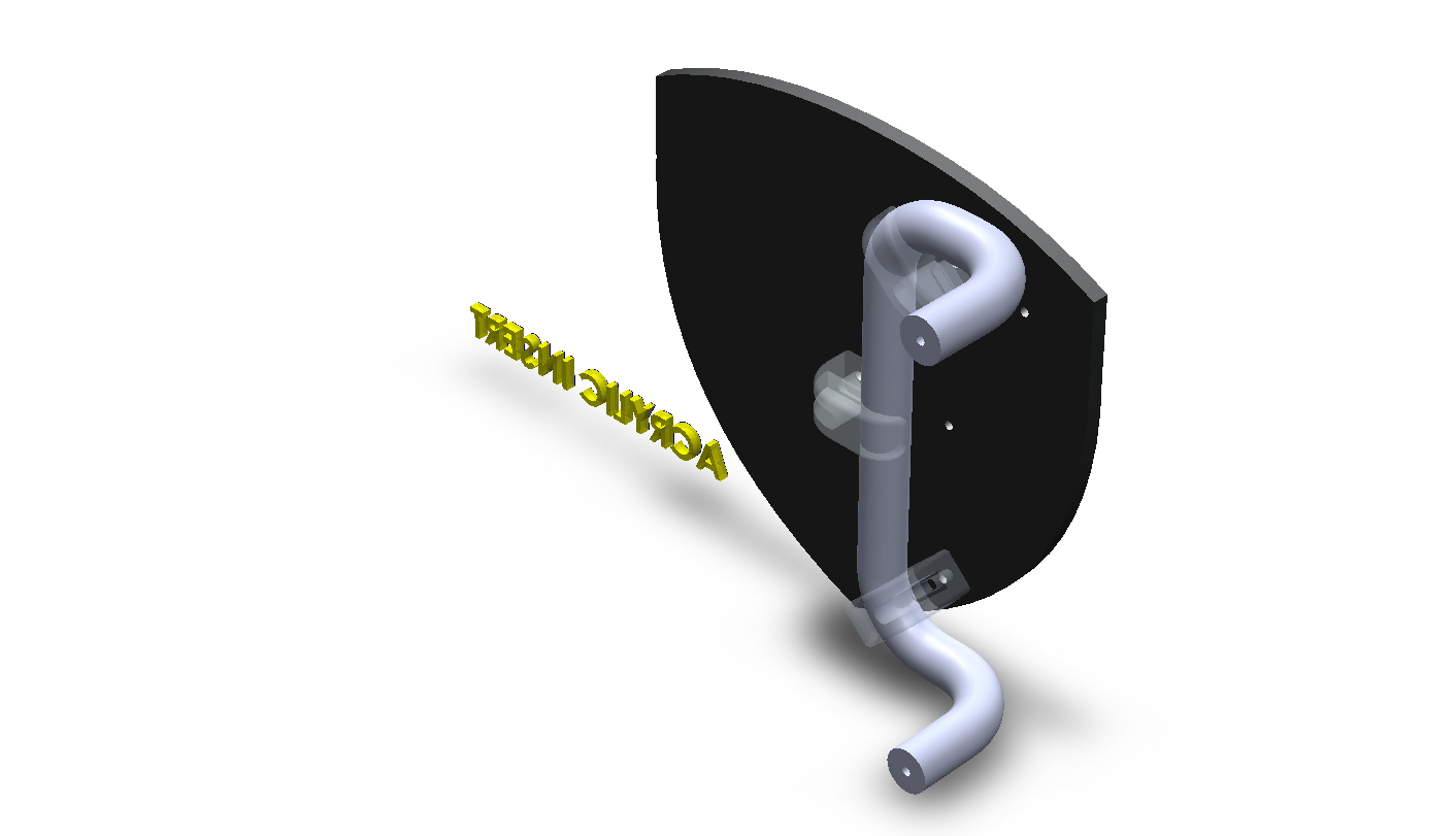 Custom Shield Shape Aluminum Plate with Acrylic Insert