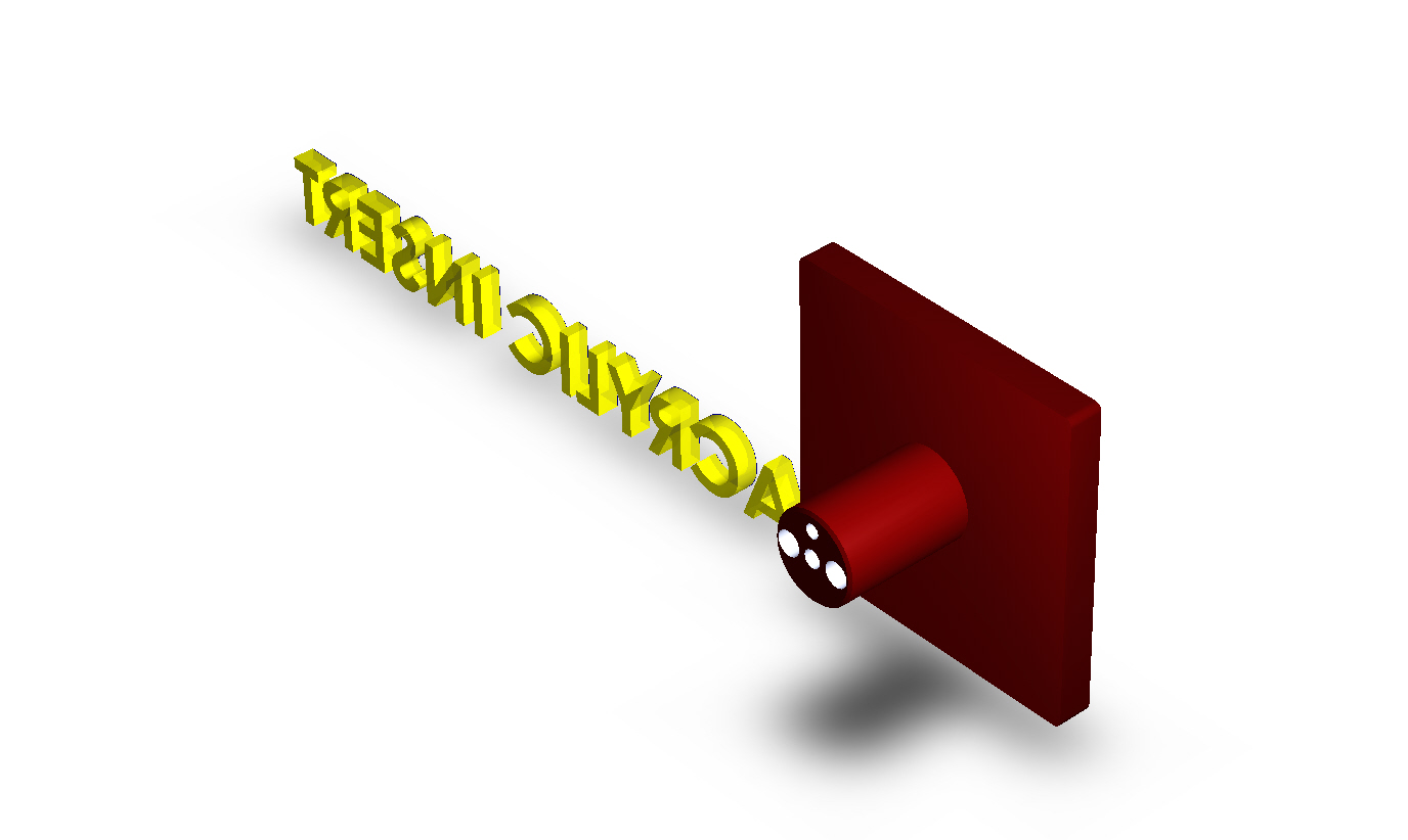 Customize Square Aluminum Knob with Acrylic Insert